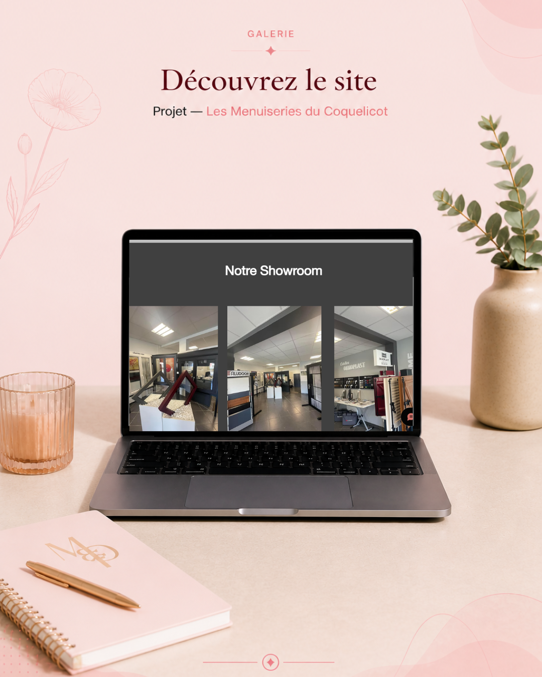 Publication Instagram Nouveau site web avec un mockup Moderne Beige Marron (1)