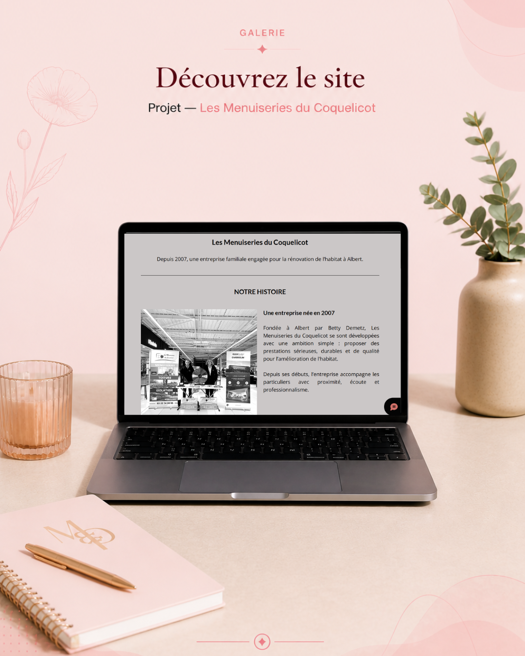 Publication Instagram Nouveau site web avec un mockup Moderne Beige Marron (11)