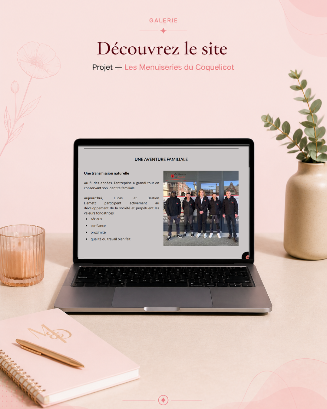 Publication Instagram Nouveau site web avec un mockup Moderne Beige Marron (12)