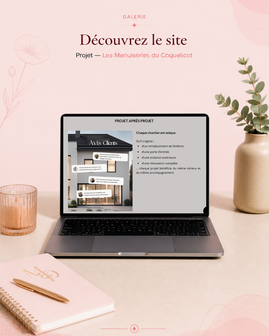 Publication Instagram Nouveau site web avec un mockup Moderne Beige Marron (13)