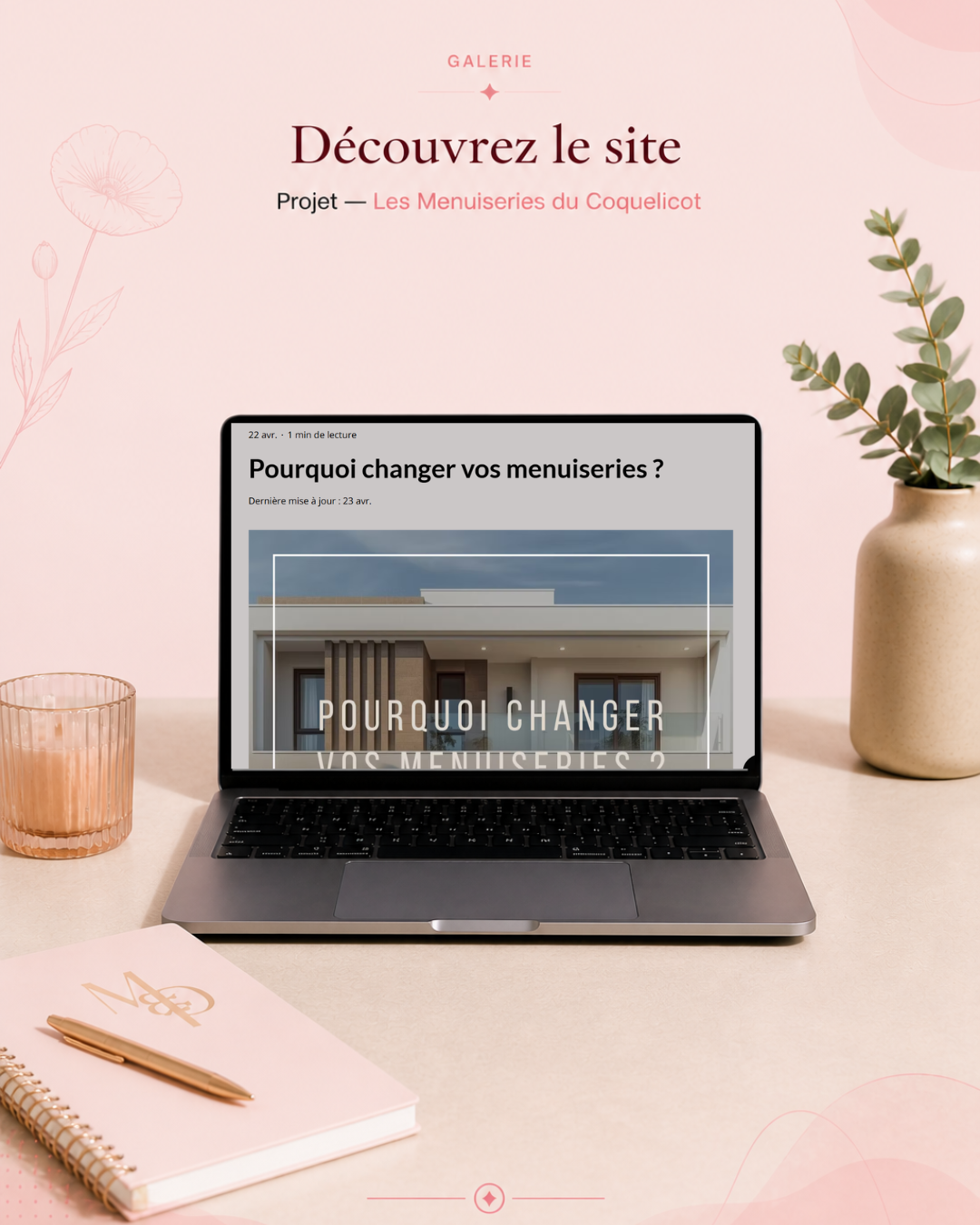 Publication Instagram Nouveau site web avec un mockup Moderne Beige Marron (5)