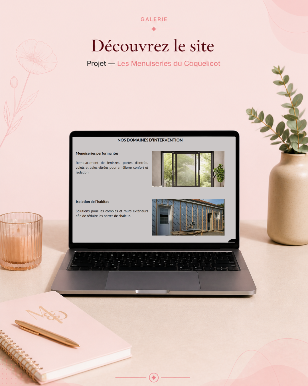 Publication Instagram Nouveau site web avec un mockup Moderne Beige Marron (7)