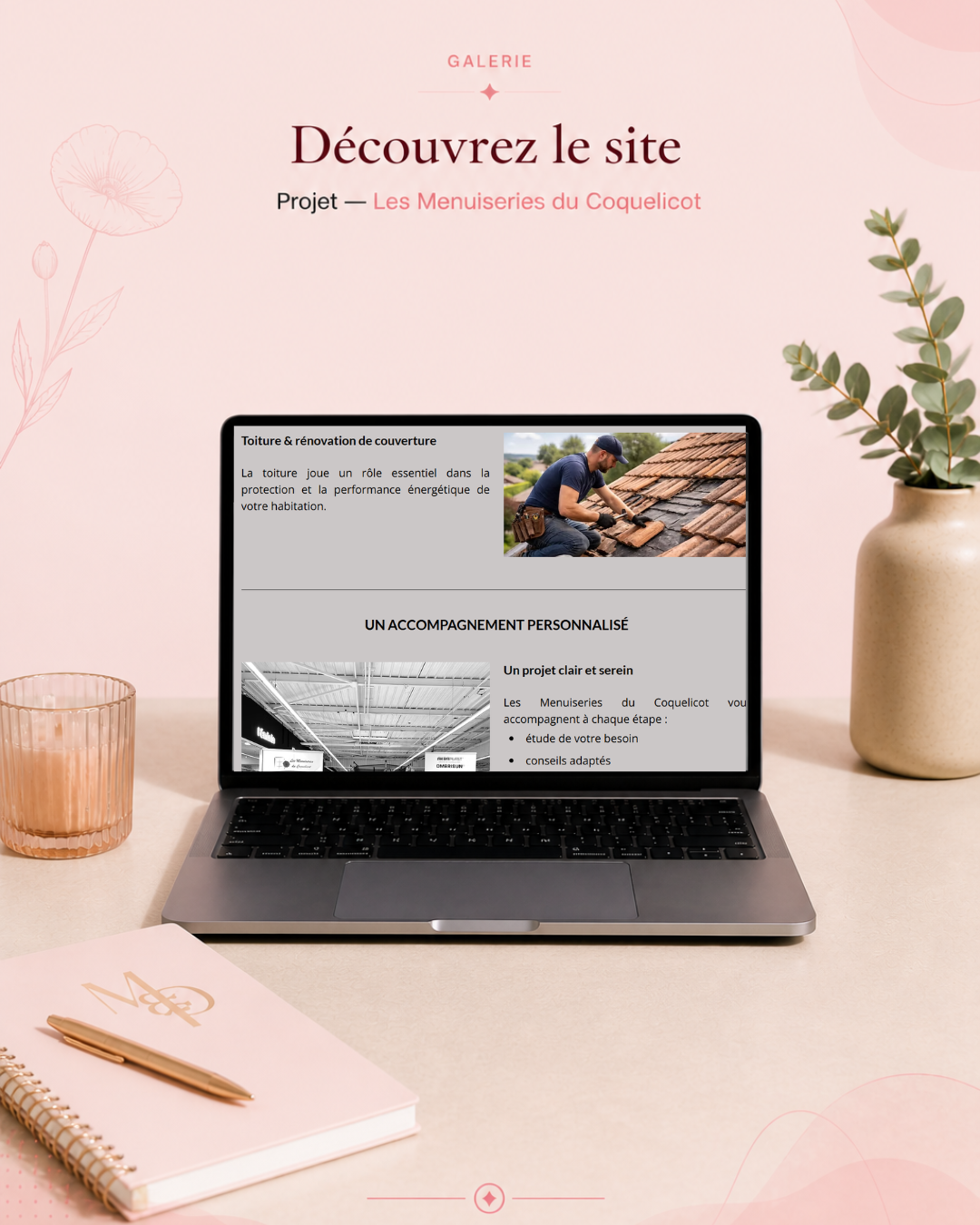 Publication Instagram Nouveau site web avec un mockup Moderne Beige Marron (8)