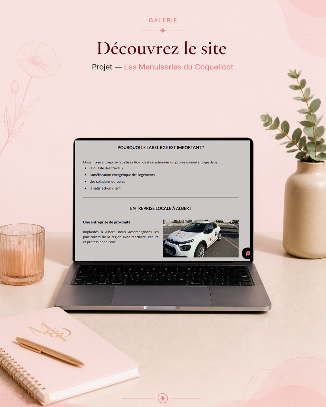 Publication Instagram Nouveau site web avec un mockup Moderne Beige Marron (9)